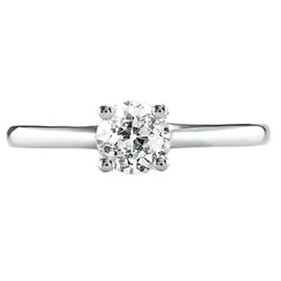 Round Solitaire Ring Old Mine Cut Real Natural Earth Mined Diamond Jewelry 1 Carat HarryChadEntcom Rings
