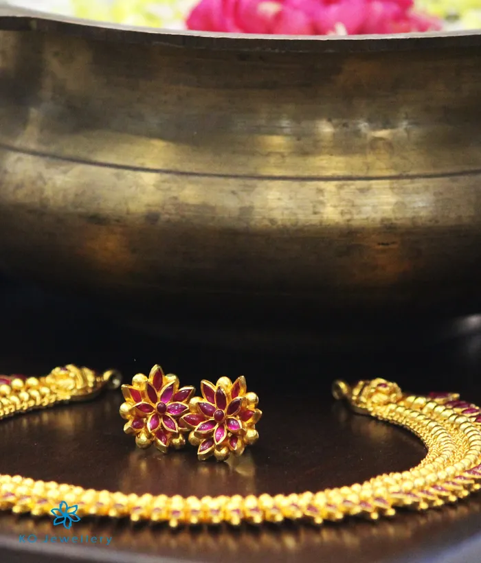 Silversmith Necklaces The Kamala Silver Kempu Necklace