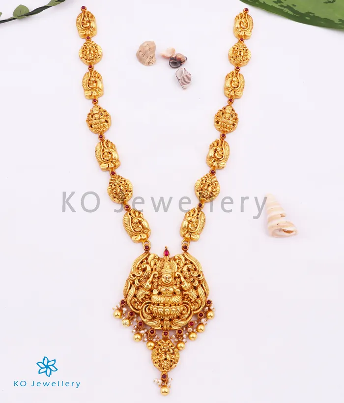 Silversmith Necklaces The Krupa Silver Lakshmi Nakkasi Necklace