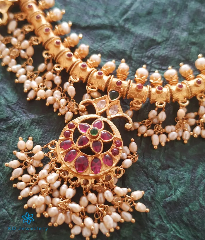 Silversmith Necklaces The Samanvita Silver Guttapusalu Necklace