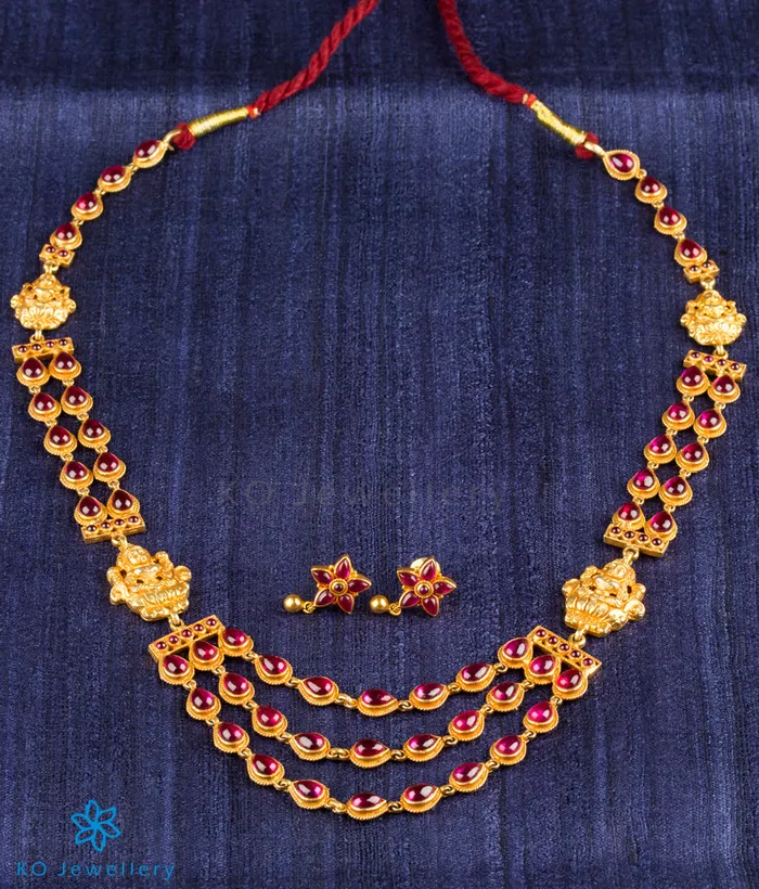 Silversmith Necklaces The Shrinika Silver Kemp Lakshmi Necklace