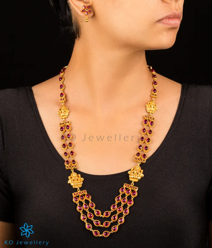 Silversmith Necklaces The Shrinika Silver Kemp Lakshmi Necklace