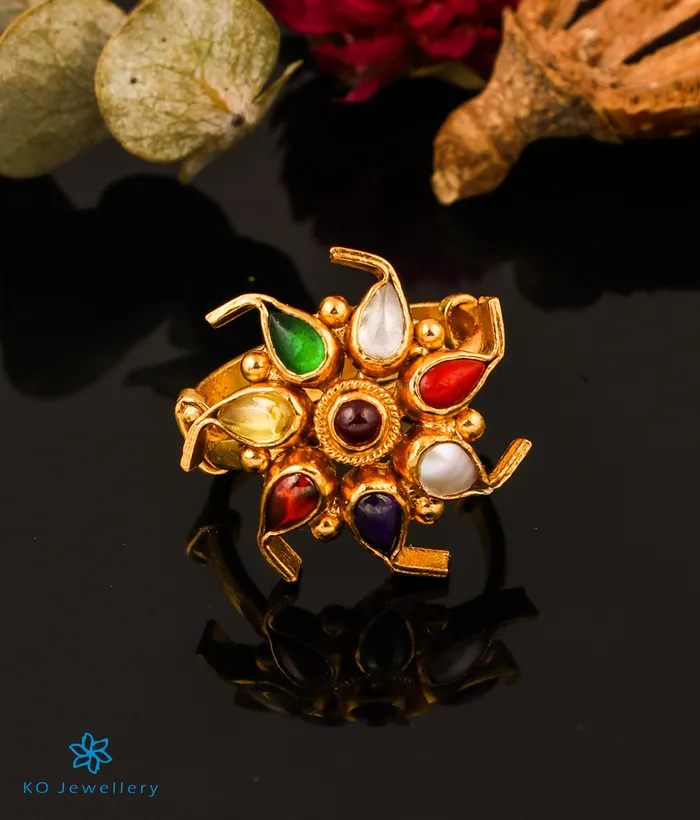 Silversmith Rings The Pauspa Silver Navratna Finger Ring