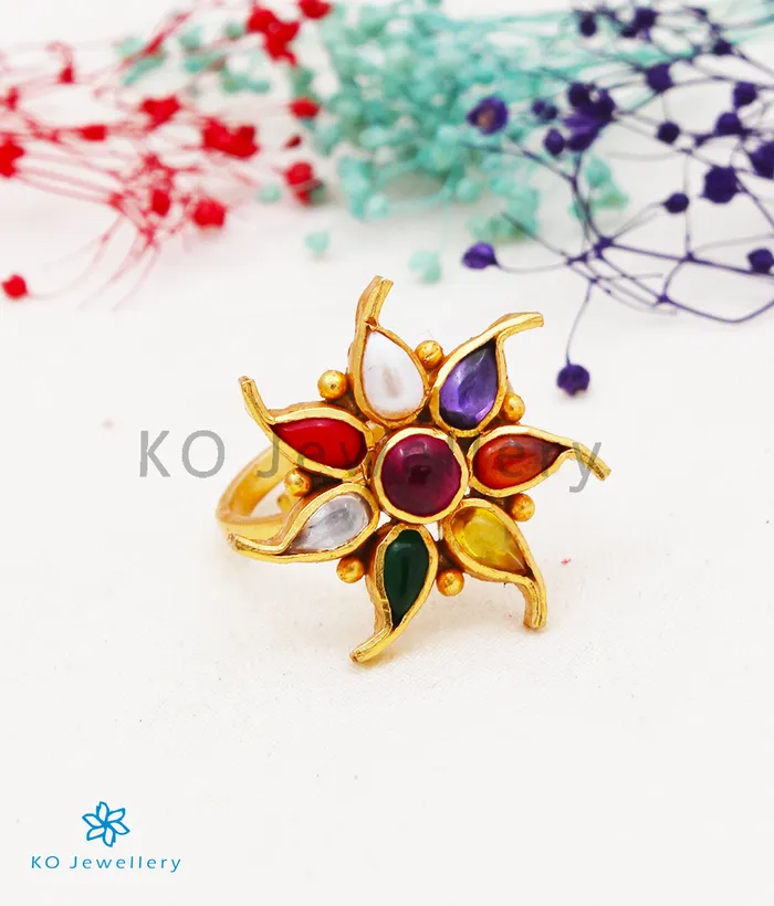 Silversmith Rings The Pauspa Silver Navratna Finger Ring
