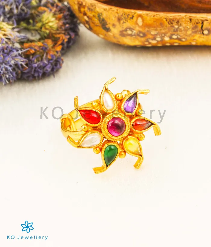 Silversmith Rings The Pauspa Silver Navratna Finger Ring