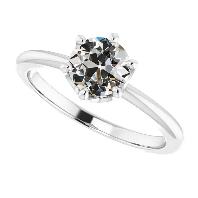 Solitaire Round Old Mine Cut Natural Earth Mined Diamond Ring 6 Prong Set 2 Carats HarryChadEntcom Rings Solitaire Round Old Mine Cut Natural Earth Mined Diamond Ring 6 Prong Set 2 Carats HarryChadEntcom Rings