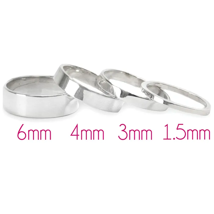 Sterling Silver Ring Stamping Blank 6mm Wide SIZE 7 PSV Rings