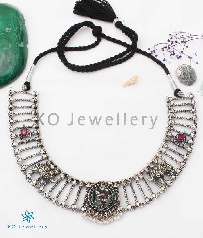 The Akhuratha Silver Ganesha Necklace Temple Necklaces