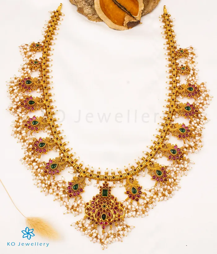 The Rachana Silver Guttapusalu Necklace Long Silversmith Necklaces