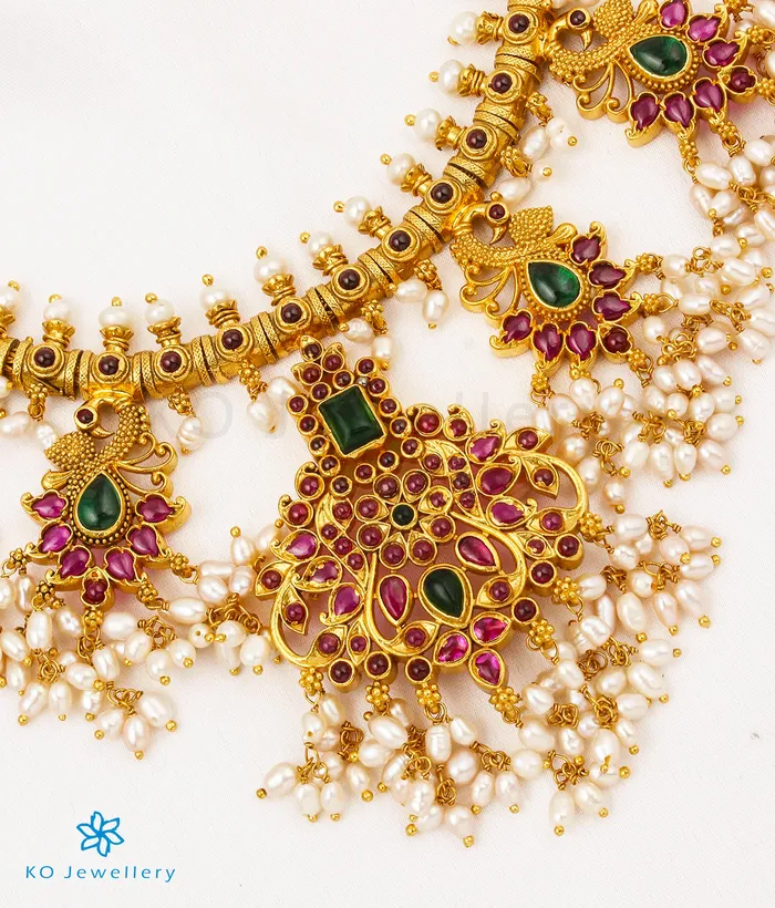 The Rachana Silver Guttapusalu Necklace Long Silversmith Necklaces