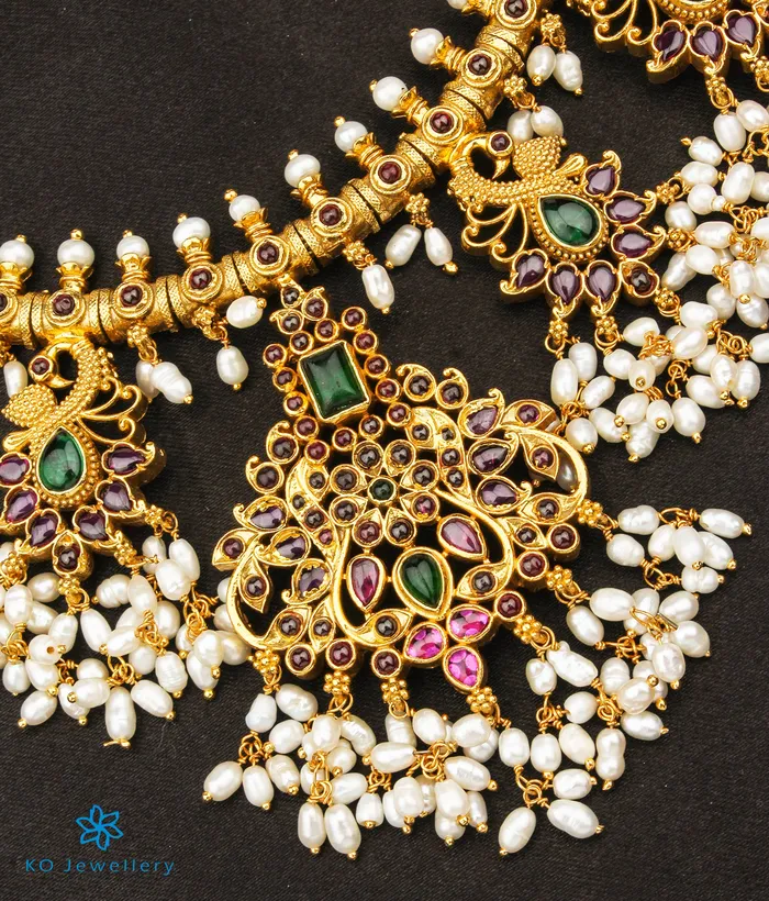 The Rachana Silver Guttapusalu Necklace Long Silversmith Necklaces