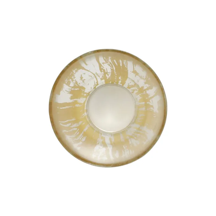 Vietri PreStyled Sets Vietri Rufolo Glass Gold Brushstroke Vase 6D 75H 64 oz Glass Shelf Decor Vietri PreStyled Sets Vietri Rufolo Glass Gold Brushstroke Vase 6D 75H 64 oz Glass Shelf Decor