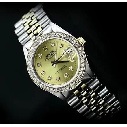 Watches GB Midsize 31Mm Datejust Rolex Watch Custom Diamond Bezel Gold Ss Watches GB Midsize 31Mm Datejust Rolex Watch Custom Diamond Bezel Gold Ss