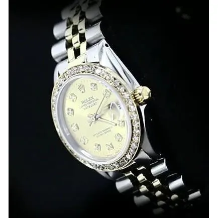 Watches GB Midsize 31Mm Datejust Rolex Watch Custom Diamond Bezel Gold Ss Watches GB Midsize 31Mm Datejust Rolex Watch Custom Diamond Bezel Gold Ss