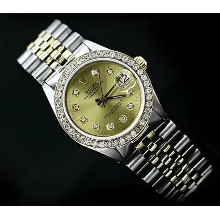 Watches GB Midsize 31Mm Datejust Rolex Watch Custom Diamond Bezel Gold Ss Watches GB Midsize 31Mm Datejust Rolex Watch Custom Diamond Bezel Gold Ss