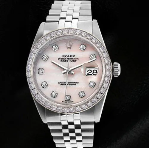 Watches GB Pink Mop Diamond Dial Rolex Datejust Watch Oyster Perpetual Diamond Watches GB Pink Mop Diamond Dial Rolex Datejust Watch Oyster Perpetual Diamond