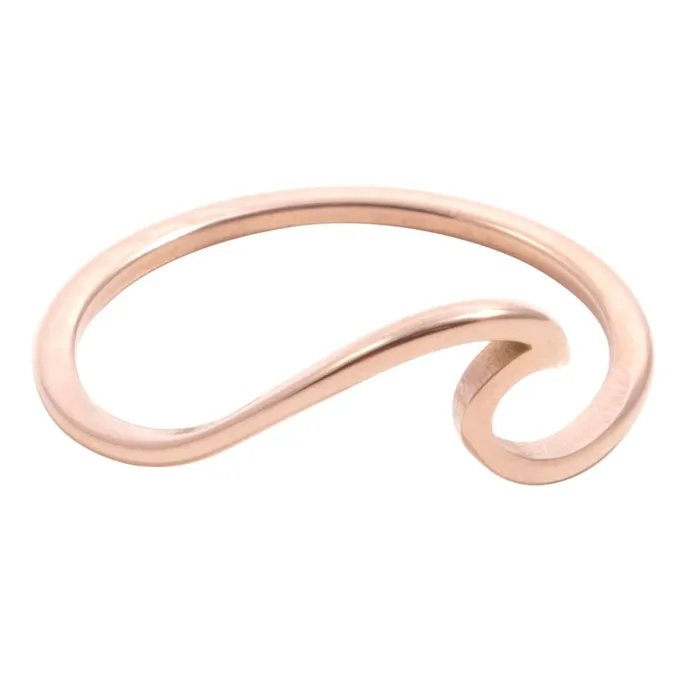 Waves Delicate Ring Rose Gold Hey Happiness Rings
