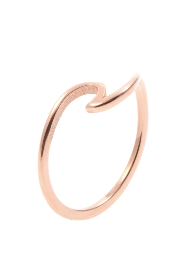 Waves Delicate Ring Rose Gold Hey Happiness Rings Waves Delicate Ring Rose Gold Hey Happiness Rings
