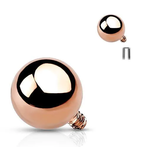 14g Ball Rose Gold End Tulsa Body Jewelry Earrings
