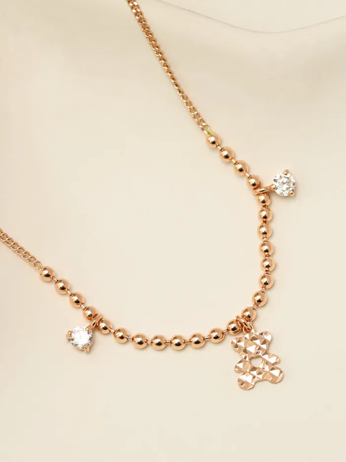 14K 18K Gold Bear Cubic Anklet MinimalBijoux PreStyled Sets