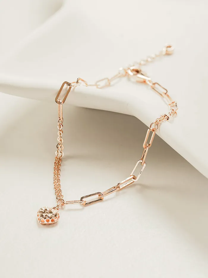 14K 18K Gold Cutting Heart Bracelet Anklet MinimalBijoux Bracelets