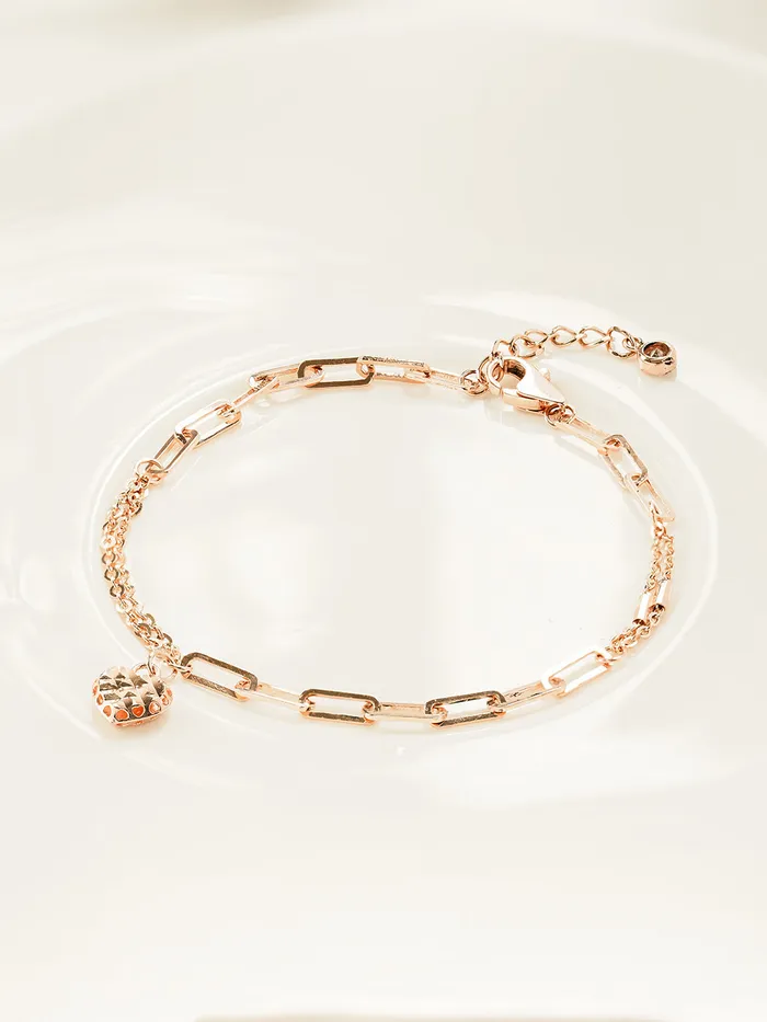 14K 18K Gold Cutting Heart Bracelet Anklet MinimalBijoux Bracelets