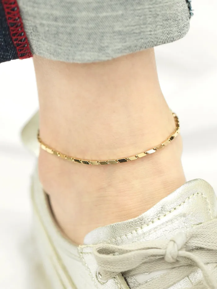 14K 18K Gold Style Chain Anklet Bracelet MinimalBijoux Bracelets