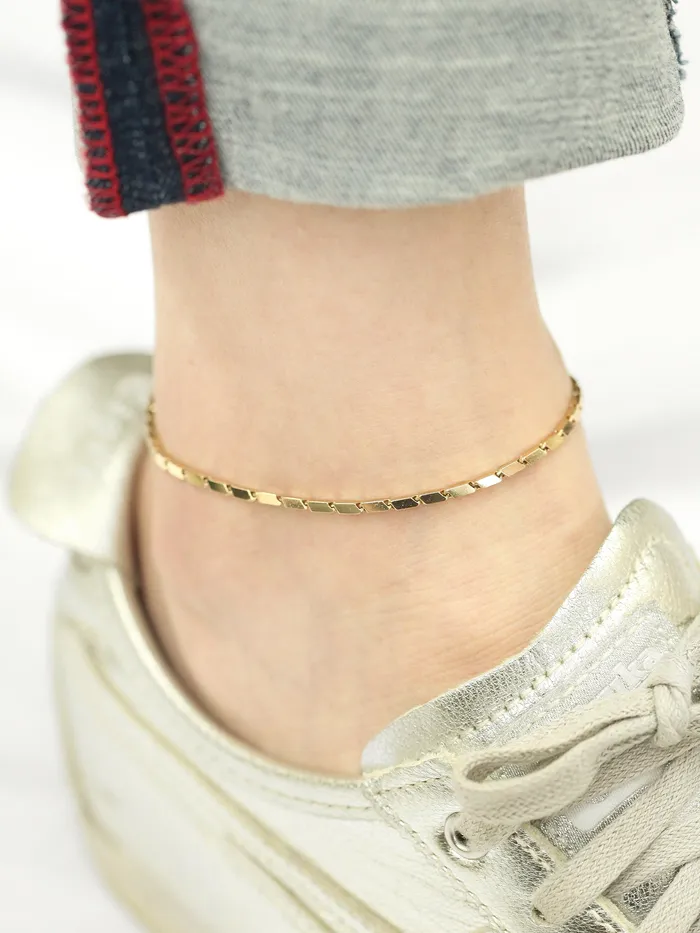 14K 18K Gold Style Chain Anklet Bracelet MinimalBijoux Bracelets