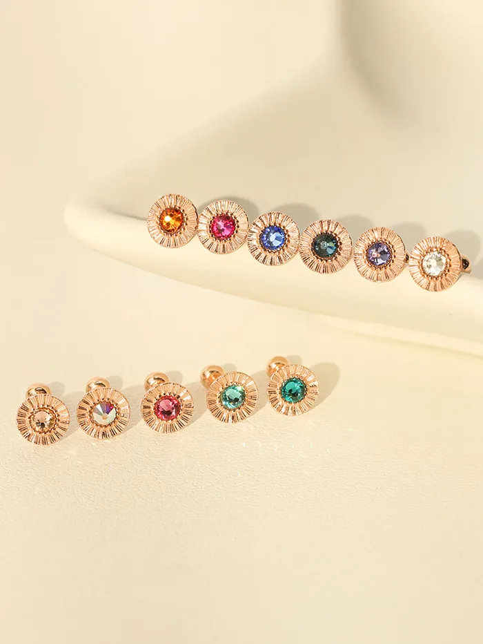 14K Gold Antique Stone Cartilage Earring 20G18G16G MinimalBijoux Earrings