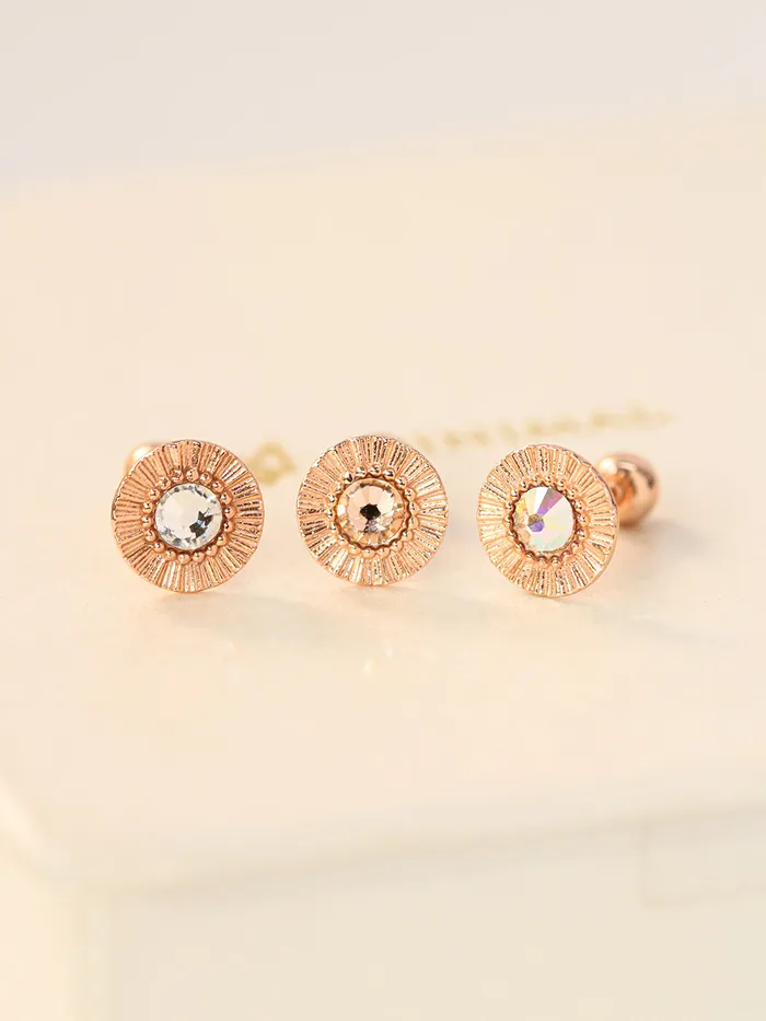 14K Gold Antique Stone Cartilage Earring 20G18G16G MinimalBijoux Earrings