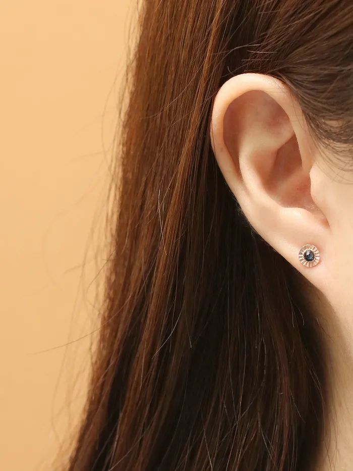 14K Gold Antique Stone Cartilage Earring 20G18G16G MinimalBijoux Earrings