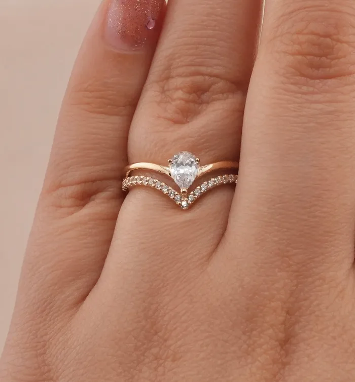 14K Gold Womens Ring RG2641 AB and J Rings
