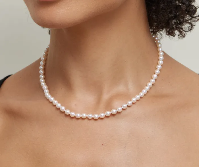 5055mm Japanese Akoya White Pearl Necklace AAA Quality SPT Necklaces 5055mm Japanese Akoya White Pearl Necklace AAA Quality SPT Necklaces