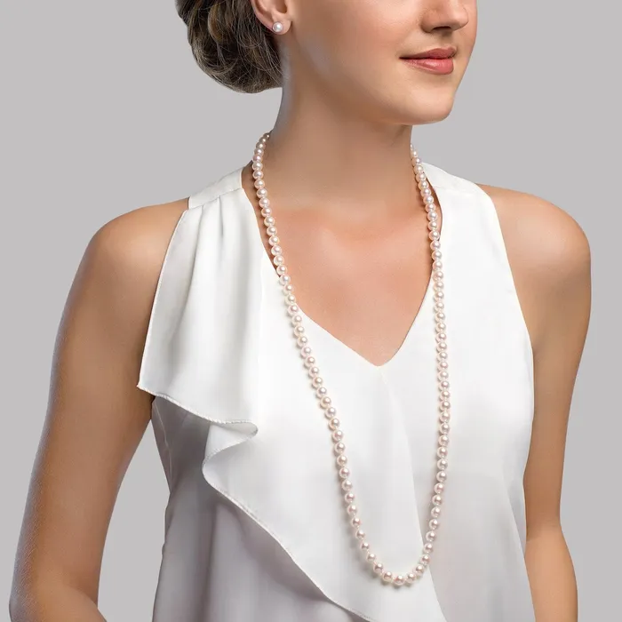 8595mm Opera Length Freshwater Pearl Necklace SPT Necklaces