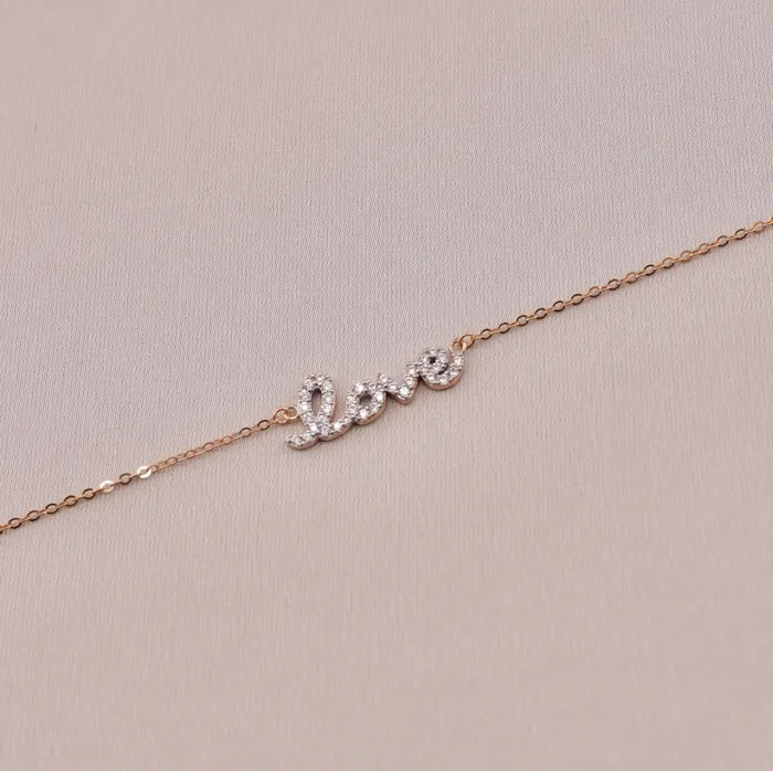 AB and J 14K Gold Love Womens Bracelet AB310 Bracelets