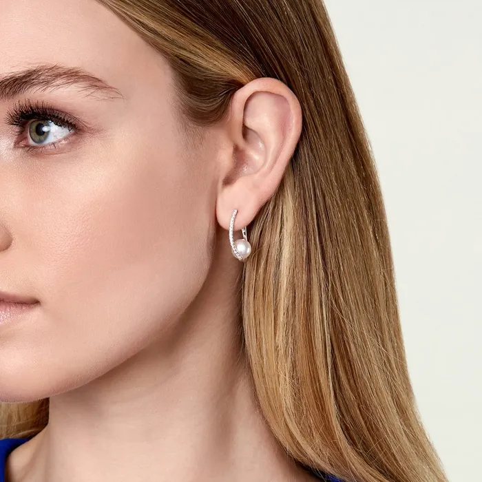 Akoya Pearl Diamond Eliza Drop Earrings SPT Earrings