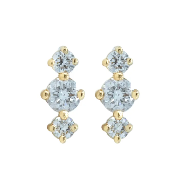 Anueva Jewelry Earrings Diamond Stud Earrings in 14K Yellow Gold