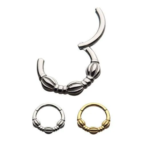 Bali Beaded Hinged Segment Ring Tulsa Body Jewelry Rings