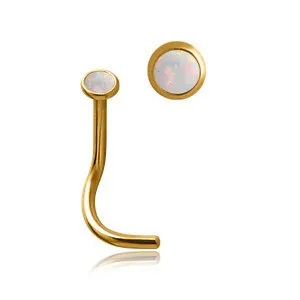 Bezel Opal Gold Nostril Screw Tulsa Body Jewelry PreStyled Sets