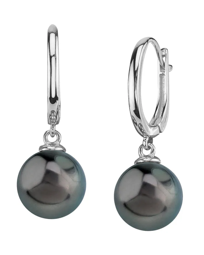 Black Tahitian Pearl Sirius Dangle Earrings SPT Earrings