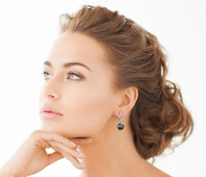 Black Tahitian Pearl Sirius Dangle Earrings SPT Earrings