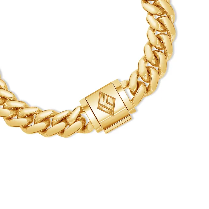 Bracelets Gold Cuban Link Bracelet 9mm IF Co Bracelets Gold Cuban Link Bracelet 9mm IF Co