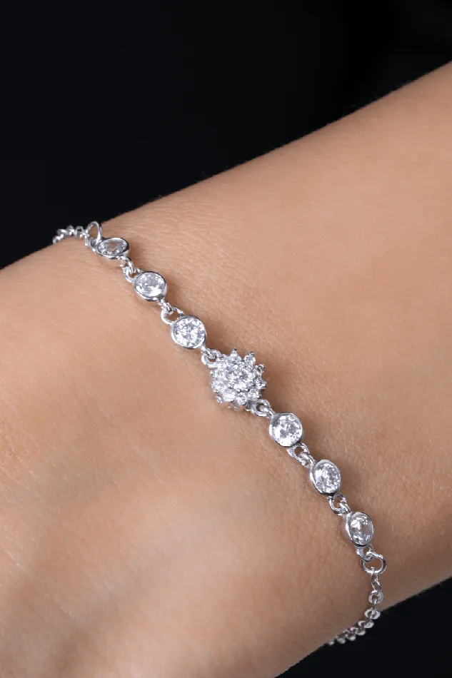 Bracelets Zircon Flower 03 Bracelet KOAY Silver Store