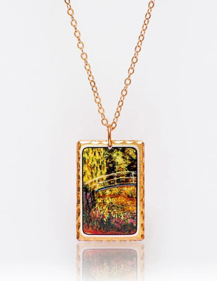 Claude Monet Japanese Bridge Necklace artuckycom Necklaces