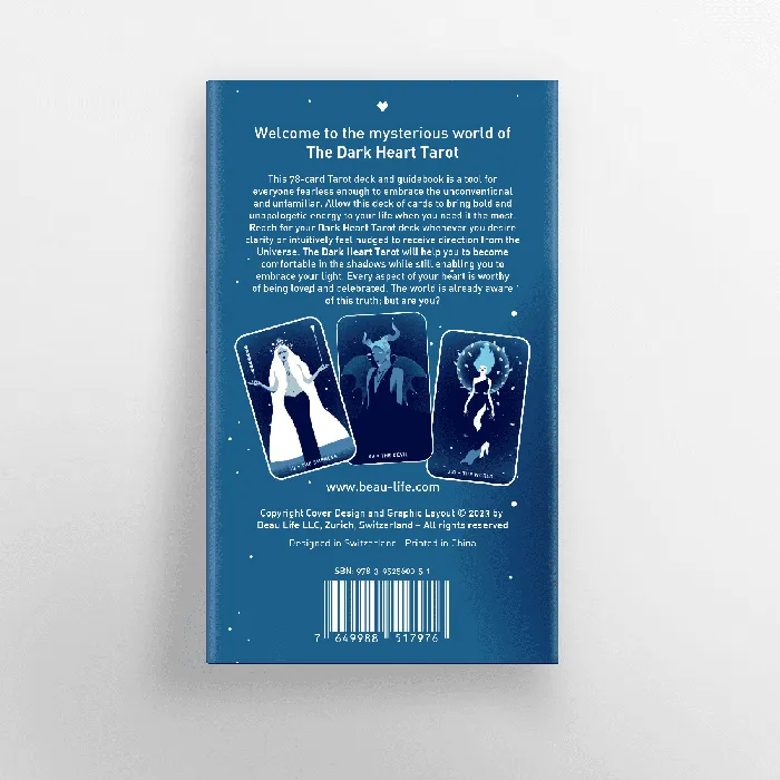 Dark Heart Tarot Deck Guidebook now available on amazon Beau Life Necklaces