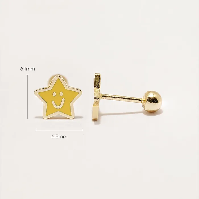 Earrings MinimalBijoux 14K Gold Twinkle Little Star Cartilage Earring 20G