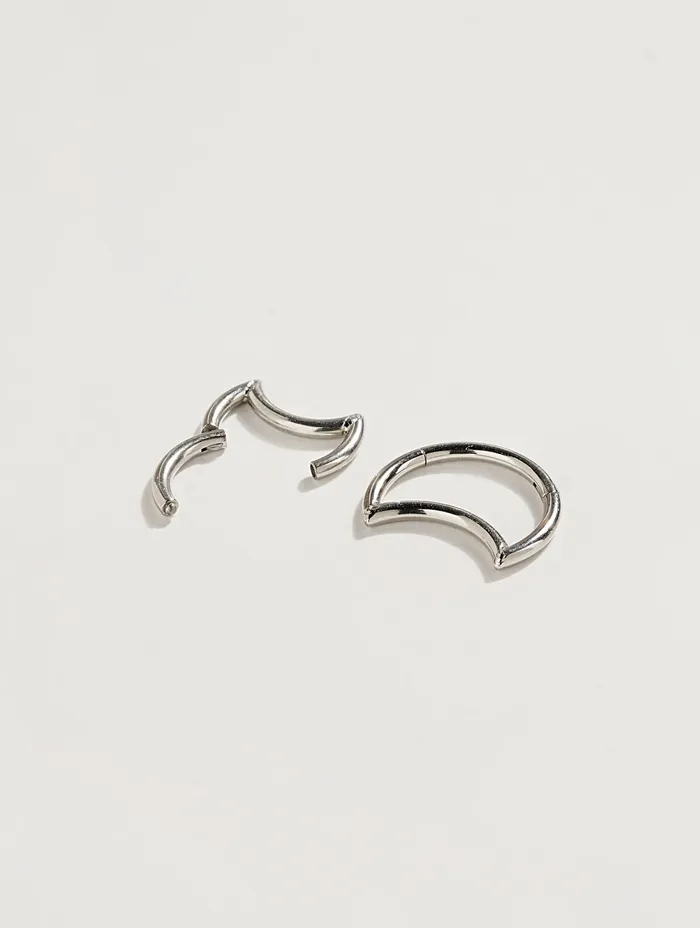Earrings Moonwalk Shine Cartilage Ear Hoop Piercing 16G MinimalBijoux