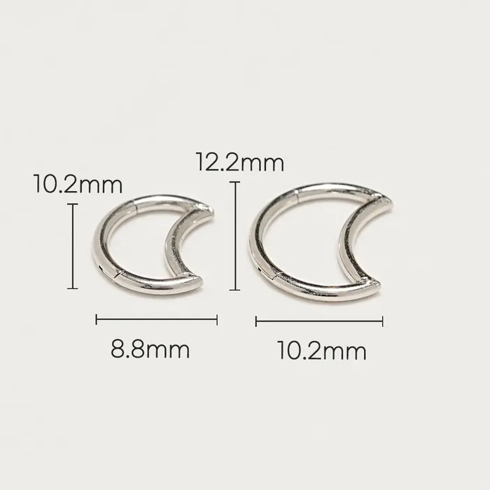 Earrings Moonwalk Shine Cartilage Ear Hoop Piercing 16G MinimalBijoux