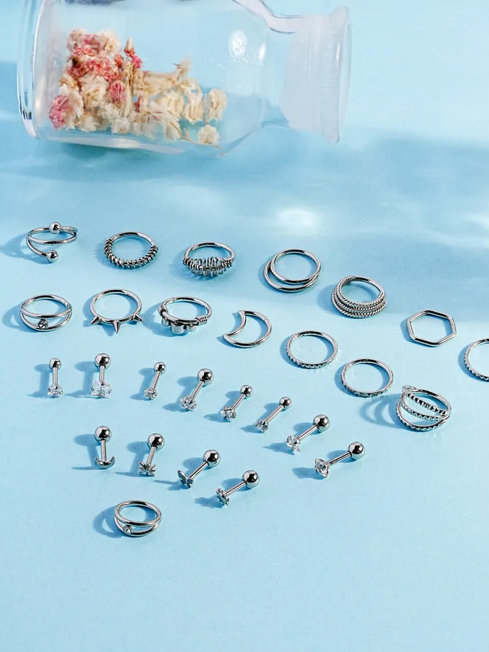 Earrings Moonwalk Shine Cartilage Ear Hoop Piercing 16G MinimalBijoux