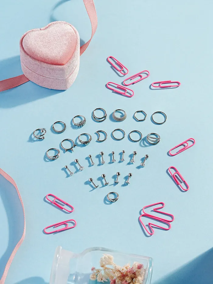 Earrings Moonwalk Shine Cartilage Ear Hoop Piercing 16G MinimalBijoux